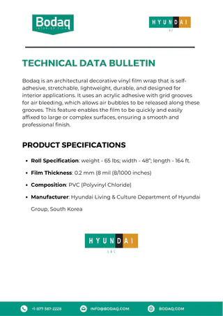 First page of the Technical Data Bulletin